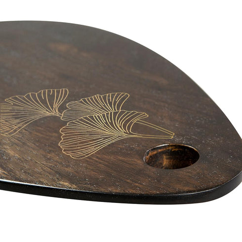Acacia Wooden Cutting Board with Brass Inlay